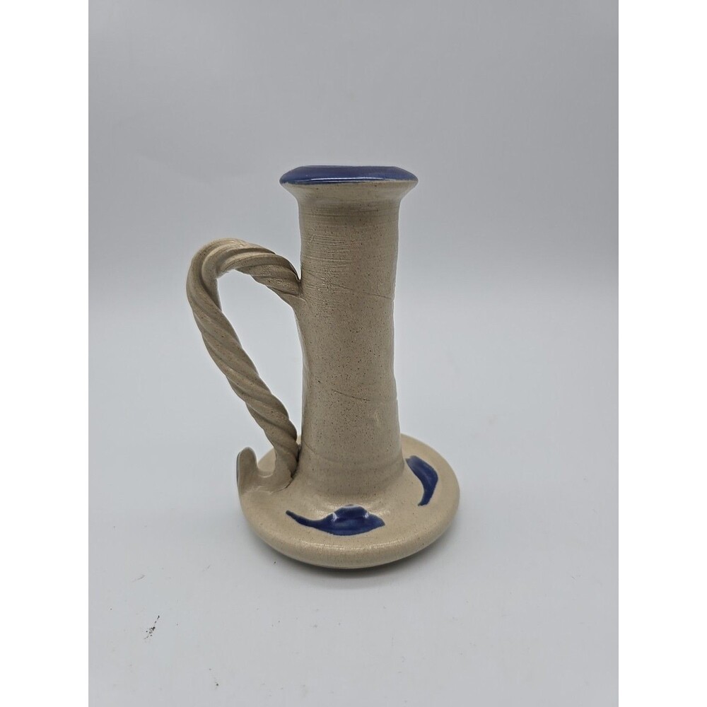 Maloney Pottery Candlestick Holder Williamsburg VA Salt Glazed - Picture 4 of 10